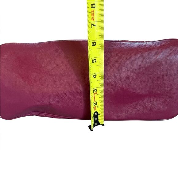 Coach Metro Quilted Leather Chain Tote Bag Cranberry Burgundy Large - Picture 12 of 14